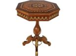 Casa Padrino Tavolino Barocco In Mogano Intarsiato/Oro H75 X 65Cm - Tavolino Stile Antico Luigi Xvi - Arredamento