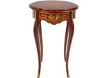 Casa Padrino Tavolino Barocco In Mogano Intarsiato Con Cassetto H70 X 50Cm - Tavolino Stile Antico Luigi Xvi - Mobili