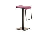 Clp Sgabello Da Bar Lameng In Pelle Finta B78 Con Base Quadrata, Viola