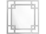 Casa Padrino Luxury Mirror Neo Classic 70 X 70 Cm In Acciaio Inox Nichelato - Specchio Da Parete - Luxury Hotel Furniture Collection