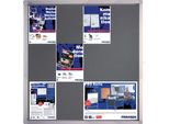 Vetrina Franken Eco Per 4X Din A4 Pannello Posteriore In Feltro Grigio