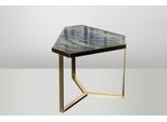 Casa Padrino Tavolino Art Deco In Metallo Dorato/Marmo 55 X 47 Cm- Tavolino Art Nouveau - Tavolino Fiore D'arredo