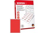 Etichette Universali Kores 210 X 297 Mm Senza Bordo Rosso 100 Etichette Su 100 Fogli