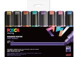 Marcatore A Pigmenti Uni-Ball Posca (PC-8K), Confezione Da 8, Colore Nero.