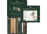 FABER-CASTELL Pitt Monochrome Set Medio, Valigetta Da 21 Pezzi