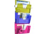 Portadepliant Da Parete Cep Happy Set Di 3, Din A4, 1 Scomparto, Colorati