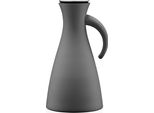 Eva Solo Isolierkanne, Kaffeekanne, Thermokanne, Teekanne, Glas/Kunststoff/Edelstahl, Matt Grau, 1 L, 502803