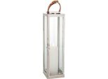 Casa Padrino Designer Deco Lantern Finitura Nichel 19 X 19 X H. 70 Cm - Qualità Lusso