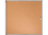 Franken Franken X-Tra!Line Vetrina Per Interni 96 X 98 X 3,5 Cm (L X A X P) 12 X Din A4 Con Serratura Alluminio/Plastica Anodizzata Argento