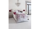 Kaeppel Maco Satin Biancheria Da Letto 2 Pezzi Copripiumino 155 X 220 Cm Federa 80 X 80 Cm Perle Borgogna