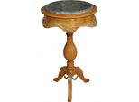 Tavolino Barocco Casa Padrino Modello Mogano Marrone Chiaro Con Piano In Marmo 70 X 41 Cm