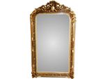 Casa Padrino Specchio Da Parete Barocco Bianco Antico / Oro Antico H 159 Cm X L 89 Cm - Specchio Nobile E Magnifico