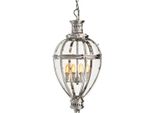 Lanterna Casa Padrino - Lampada A Sospensione In Nichel Diametro 36,5 X H 81 Cm