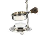 Bruciatore Di Incenso Con Manico In Legno Regolabile In Altezza Con Tea Light In Ottone Nichelato (Altezza 11 Cm)