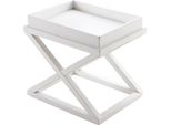 Casa Padrino Tavolino Di Design Art DéCo In Legno Di Betulla Bianco - Tavolino Hotel