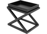 Casa Padrino Tavolino Di Design Art DéCo In Legno Di Betulla Nero - Tavolino Hotel