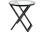 Casa Padrino Luxury Art Deco Designer Mahogany Side Table Black - Tavolino