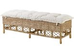 Panca Casa Padrino Colore Naturale 147 X 48 X H. 50 Cm - Qualità Lusso