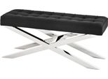 Panca Casa Padrino Mod2 Nero 120 X 42,5 X H. 53,5 Cm - Collezione Luxury