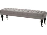Casa Padrino Luxury Bench Argento Grigio Satinato 160 X 46 X H. 45 Cm - Qualità Lusso