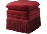 Sgabello Casa Padrino Rosso 41 X 41 X H. 42 Cm - Sgabello Hotel Arredamento