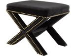 Casa Padrino Sgabello Luxury Nero 51 X 37 X H. 42 Cm - Collezione Luxury