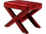Casa Padrino Luxury Stool Red 51 X 37 X H. 42 Cm - Collezione Luxury