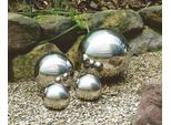Palla Decorativa In Acciaio Inox Lucido - 20 Cm - Palla Decorativa Da Giardino Palla Galleggiante Palla Da Stagno Argento Lucido Per Interni Ed Esterni