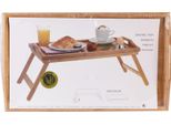 Vassoio Da Letto In Bambù Con Piedini - 50 X 30 Cm - Vassoio Da Portata Pieghevole In Legno
