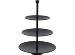 Etagere Con 3 Ripiani In Acciaio Inox - Circa 36,5 X 15 Cm - Colore: Nero