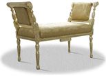 Casa Padrino Panca Barocca Motivo Oro 110 X 40 X H. 70 Cm