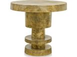 Tavolino Casa Padrino Oro Antico 51,5 X H. 47,5 Cm - Tavolo Soggiorno