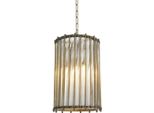 Casa Padrino Lanterna / Lampada A Sospensione In Ottone Antico 35 X H. 53 Cm - Arredo Alberghiero