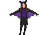 Vestito Di Halloween Da Pipistrello Con Cappuccio Nero Ali Viola Costume Animale Carino Per Bambini Festa Di Halloween, Taglia: 110/116 Colore: Nero