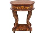 Casa Padrino Tavolino Barocco Con Cassetti Intarsiati Marrone 60 X 50 X H75 Cm - Tavolino In Stile Antico