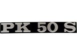 Emblema Rms / Scritta " Pk 50 S "" Compatibile Con La Cover Laterale Vespa Pk 50 / S - Interasse Fori 80Mm"