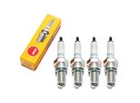 Set Di Candele Di Accensione Ngk 4X DR8EA Con Soppressione Delle Interferenze, Filettatura Lunga 19,0 Mm Ø 12,0 Mm Esagono 18,0 Mm, Distanza Tra Gli Elettrodi 0,75 Mm, Potere Calorifico 8, 6847 / 7162