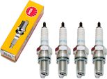 Set Di Candele Ngk 4X Candela DR7ES Con Soppressione Delle Interferenze, Filettatura Lunga 19,0 Mm Ø 12,0 Mm, 3123 Compatibile Con