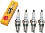 Set Di Candele Ngk 4X Candele DR9EA Con Soppressione Delle Interferenze, Filettatura Lunga 19,0 Mm Ø 12,0 Mm, 2871 / 3437