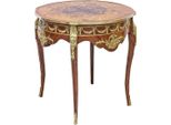 Casa Padrino Tavolino Barocco In Mogano Intarsiato/Oro H78 X 76 Cm - Tavolo Stile Antico Luigi Xvi - Mobili