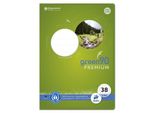 Ursus Green 040782038 Heft - LIN38, A4, 16 Blatt, 80 G/Qm, 5 Mm Kariert Mit Randlinien, Gelocht, Perforiert