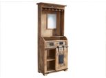 MASSIVMOEBEL24 | Railway #141 Mobile Bar In Legno Di Mango - Laccato / Natur 75X35X170