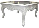 Casa Padrino Tavolino Barocco Bianco 80 X 80 Cm - Tavolino - Tavolino Da Salotto