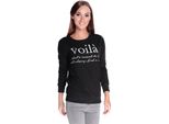 Maglia Da Donna Camicetta A Maniche Lunghe Con Stampa, Nero S/M 36/38