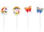 Amscan 4 Candele * Unicorno Arcobaleno * Per Festa A Tema E Compleanno // Candele Torta Figura Candele Bambini Compleanno Decorazione Torta Unicorno Mondo Dei Sogni Fantasia