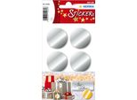 Herma 15284 15284 Etichette Per Gioielli - Ø 32 Mm, 18 Pezzi, Argento