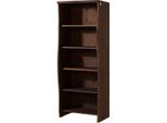MASSIVMOEBEL24 | Scaffale In Legno Di Acacia 81X45X204 Marrone Laccato Pure Acacia #206