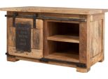 MASSIVMOEBEL24 | Railway #134 Cassapanca In Legno Di Mango - Laccato / Natur 76X51X46
