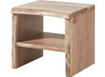 MASSIVMOEBEL24 | Comodino In Legno Di Acacia 45X40X45 Acacia Naturale Laccato Pure Acacia #310