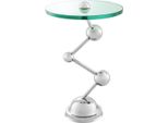 Tavolino Casa Padrino Argento 40 X H. 65 Cm - Edizione Limitata